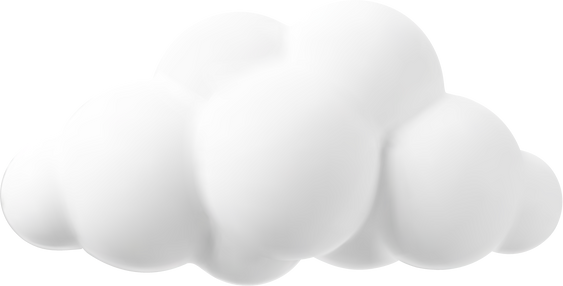 White 3D Cloud Illustration